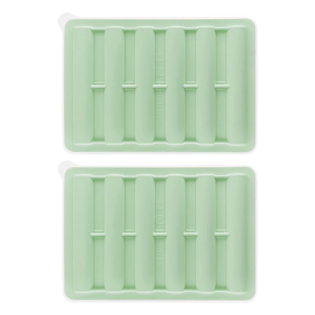 2Pcs Food Grade Silicone Ice Cube Tray Long Cylinder Ice Cube Mold Reusable Ice Maker for Soup Freezer Wine Juice
