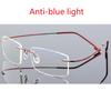 Anti Blue Light Customize Prescription Frameless Coating Myopia Eyeglasses Computer Eyeglasses 0 -0.5 -1 -1.5 -2 -2.5 -3 -4 -5 -6