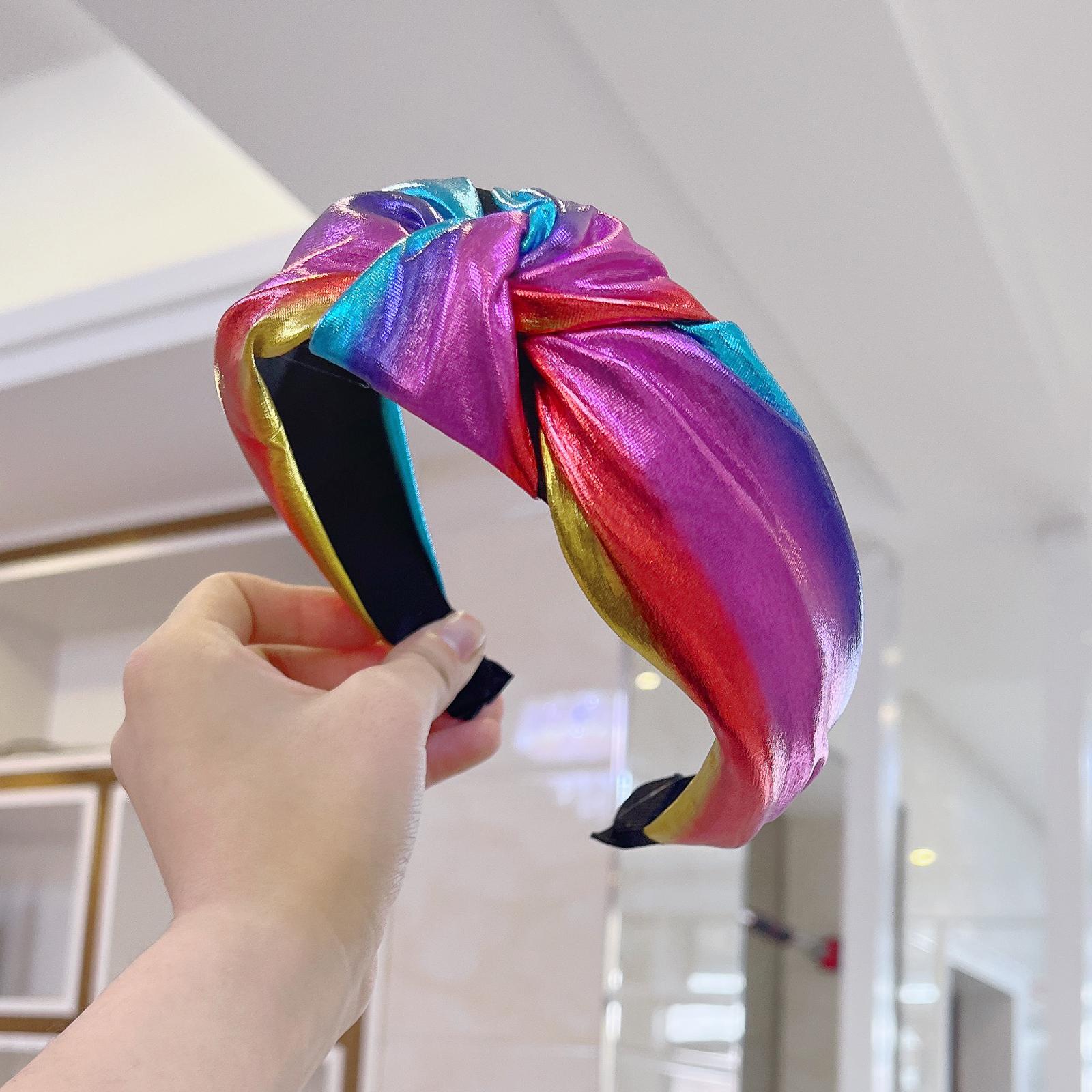 

PROLY Новая Мода Женская Повязка на Голову Широкая Боковая ПУ Кожаная Повязка для Волос Центральный Узел Головной Убор Для Женщин Классические Аксессуары для Волос