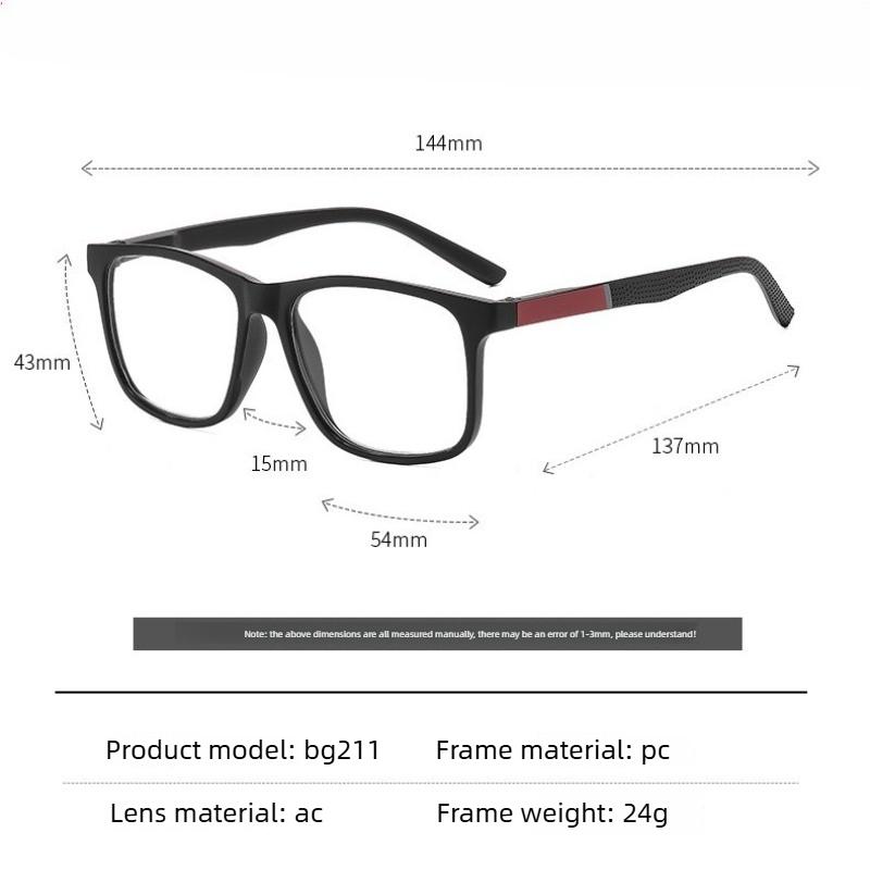Classic Sport-Style Anti-Blue Light Presbyopia Glasses Frosted-Frame High-Definition Reading Eyewear Diopter +1.0 To +4.0
