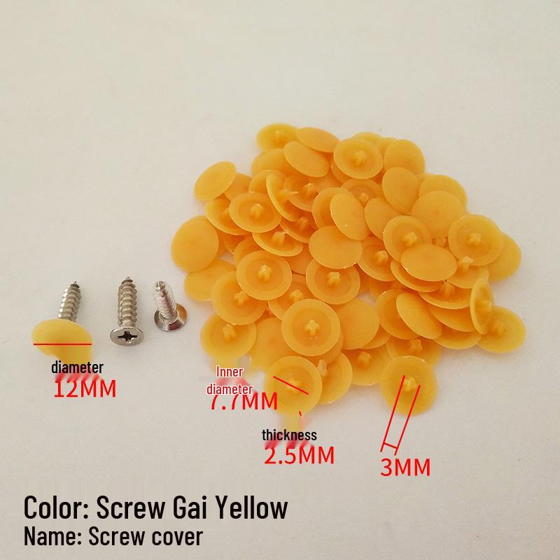 Decorative Plastic Screw Caps for Furniture and Wardrobes - Three-in-One Design