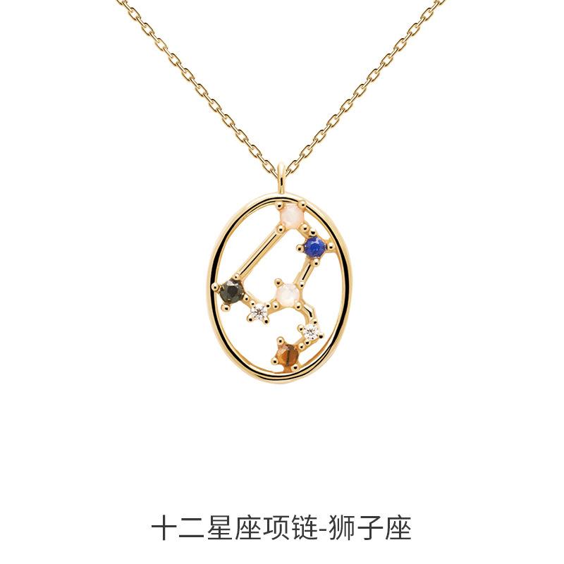 New 925 Sterling Silver 12 Constellation Necklace Personality Charm Fashion Style Pendant Choker for Women Fine Jewelry