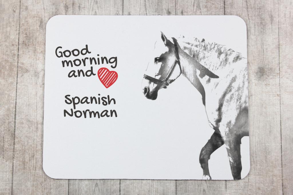 Spanish Norman - Baskılı mouse pad, atlı kişiselleştirilmiş pad, Art-Dog markasından bir ofis çalışanı için benzersiz bir alet