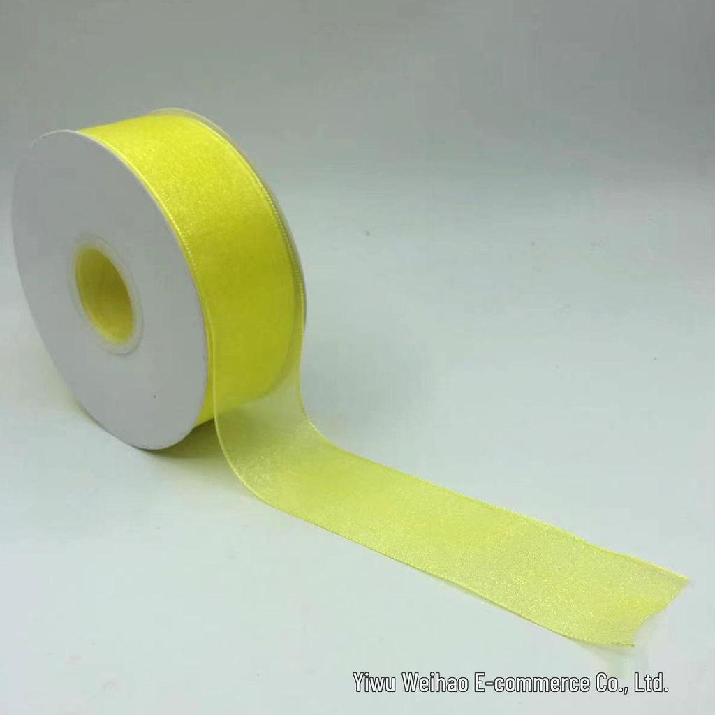 Rainbow Pearl Yarn Ribbon for DIY Projects – 4cm Headwear, Bouquet, and Fresh Flower Packaging Bow Streamer