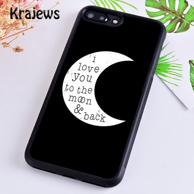 Krajews I Love You To The Moon And Back Soft Phone Case Cover For iPhone 17 Air 16 15 14 plus 11 12 13 pro max Fundas