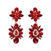 Fashion Snowflake Flower Sparkling Crystal Earrings Personalized Exaggerated Women's Earrings Nightclub Earrings