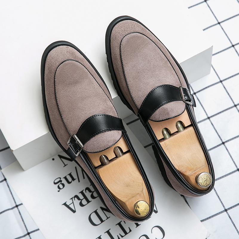 New Soft Leather Breathable Leather Shoes Men Europe Station Casual British Style Youth Loafers with Business Bean Shoes