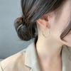 Luxusní módní náušnice pro ženy Korejské jednoduché zlaté kruhové náušnice Trendy dámské módní šperky
