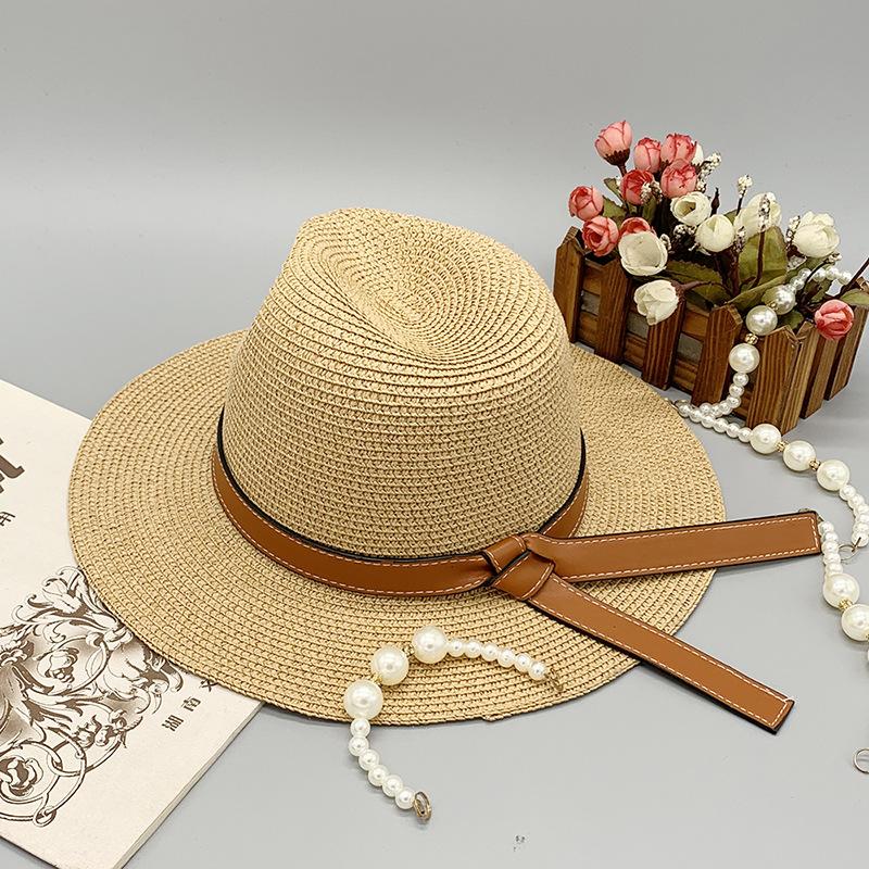 Irregularly Decorated Summer Shade Hat, Travel Holiday Straw Hat Bucket Hat