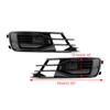 2PCS Front Bumper Foglight Cover Grill 4G0807647T94 4G0807648T94 Fit A6 C7 2014-2018 Black Chrome