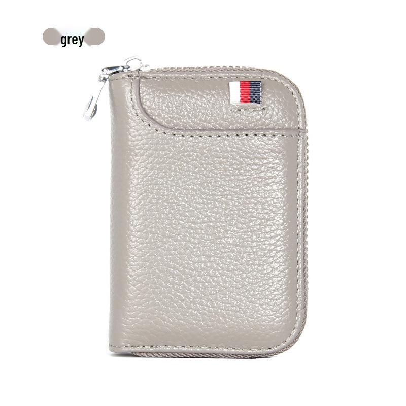 Top Grain Cowhide Anti-RFID Accordion Leather Card Holder with Multi-Card Slots