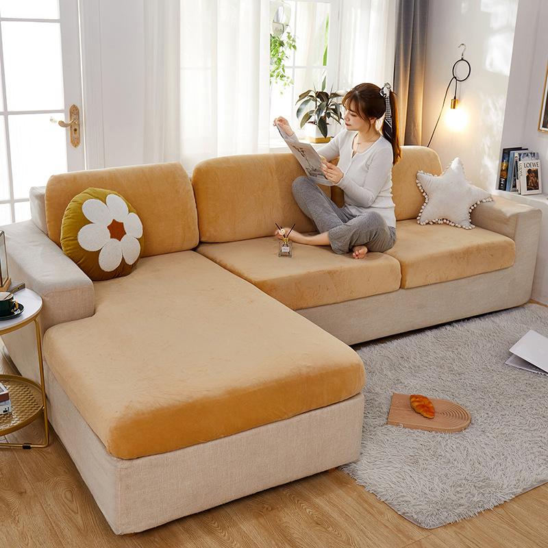 Stretch Sofa Cover Cover All Inclusive Universal Sofa Cushion Living Room Four Seasons Universal Winter Models Plush Thickened Cushion Universal