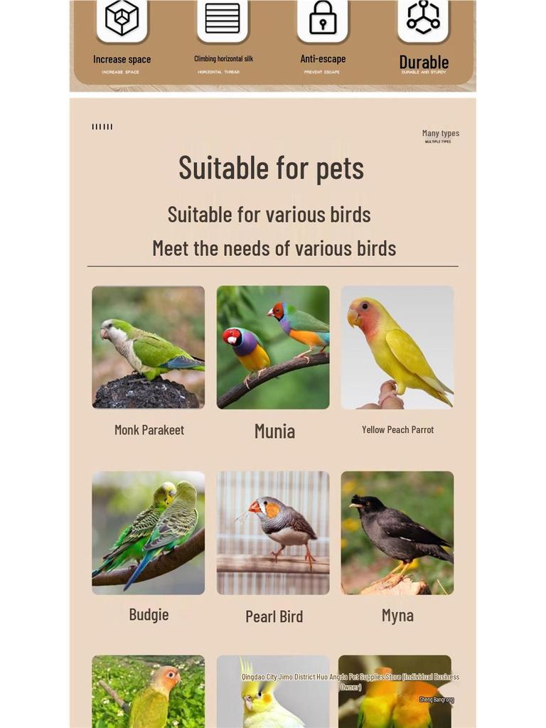 Luxury Birdcage with Breeding Box for Parrots and Budgies - Large Aviary for Cockatiels, Mynas, and More