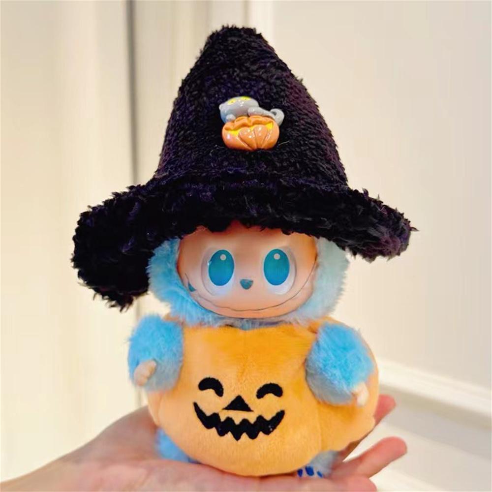 Doll Clothes Halloween Pumpkin Costume with Hat Accessory for 17cm 1st/2nd/3rd Figures (No Doll)
