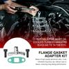 Aluminum Turbo Oil Drain Outlet Flange Gasket Adapter Set 10AN Fitting for T3 T4 T35 T40 T60 T70