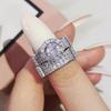 European-American Fashion Ladies' Platinum Engagement Ring Set R5334