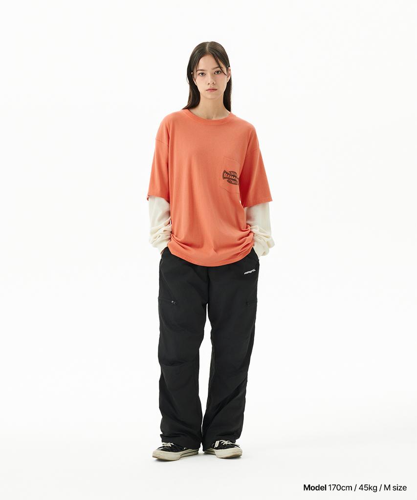 MAHAGRID Cross Logo Thermal Ls Tee Orange(Mg2Ffmt571A)