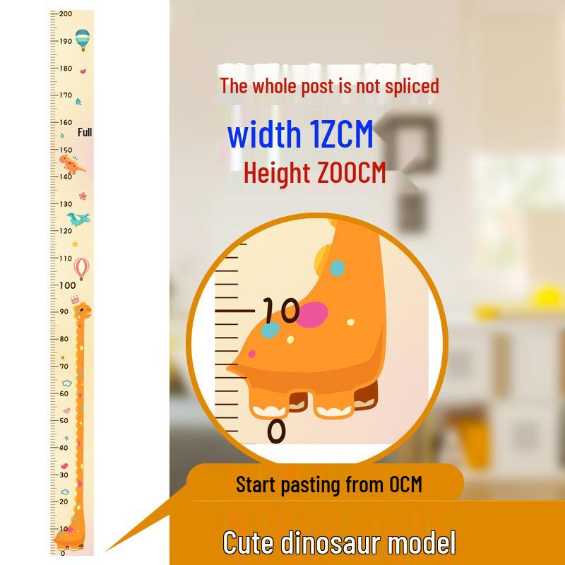 Removable Waterproof Cartoon Height Wall Sticker for Kids' Room