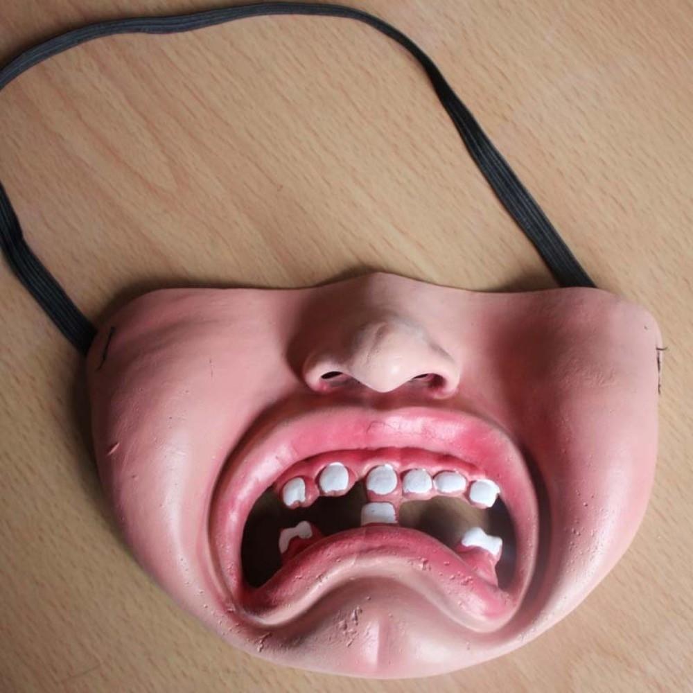 Anti-Bite Smiling Teeth Pet Muzzle Anti-Scavenge Grinning Dog Mask  Dog Cross Dressing