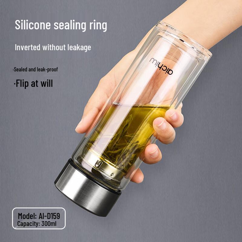 Aichiw 300ml Double-Layer Borosilicate Glass Cup