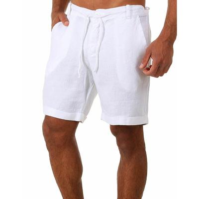Zomer Effen Kleur Vetersluiting Sportbroek Katoen Linnen Vijfkwart Broek Heren Casual Broek Shorts Heren