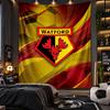 Wandbehang Wandteppich Watford Fußball Druck Stoff für Wohnzimmer Schlafzimmer Heimdekoration