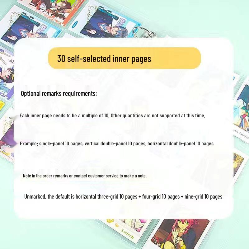 A4 Postcard and Polaroid Album with Four- and Nine-Pocket Pages