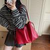 Korean Version of Large-capacity Tote Bag Women's 2025 New Simple Pleated Underarm Bag Versatile Shoulder Bag One Piece Delivery