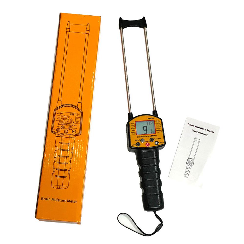 

New Voice Handheld LCD Grain Moisture Meter for 25 Kinds Grains Corn Wheat Rice Bean Peanut Soybeans Corn Humidity Tester