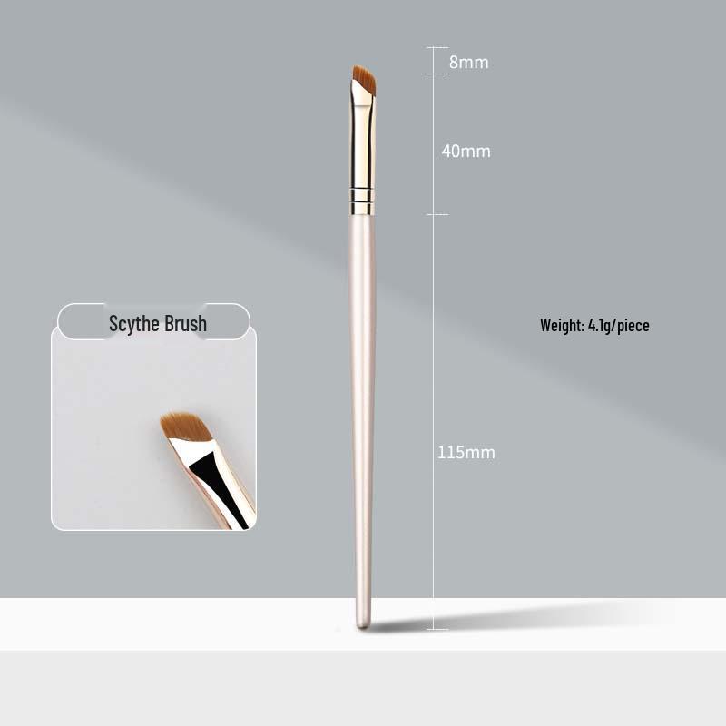 Five-Piece Wooden Handle Eye Detail Brush Set: Precision Eyeshadow, Eyeliner, Under-Eye Brushes