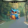 Adorable Acrylic Cartoon Owl Car Pendant For Stylish Vehicle Decoration
