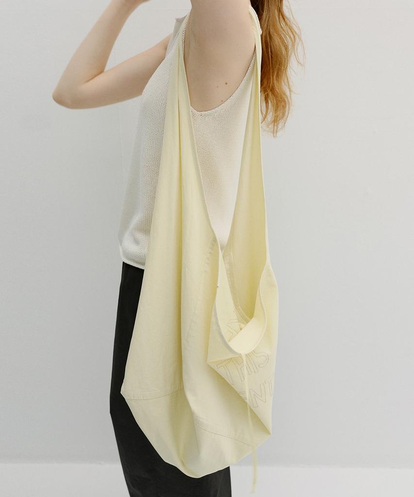 Blank03 Embroidery Big Shoulder Bag (Lemon Yellow)