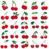 10/50pcs Cute Red Cherry Aesthetic Stickers Decal Laptop Luggage Phone Fridge Scrapbook Car Graffiti Sticker for Girl Kid Toys