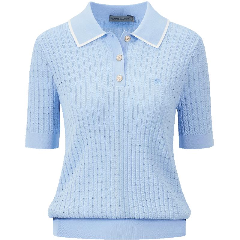 GIOVANNI VALENTINO Women's Slim Fit Short-Sleeve Top