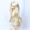Linfairy 8-9 Inch 13 Scale Doll Wig Figure Doll BJD Long Curly Center Wig (Light Blonde)