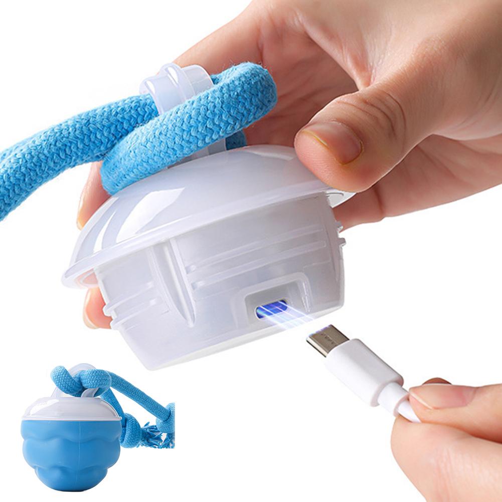 Rechargeable Electric Pets Toys Interactive Dog Toys Active Rolling Ball with Rope Squeaky Dog Toy for Puppy Dogs Cats Toys