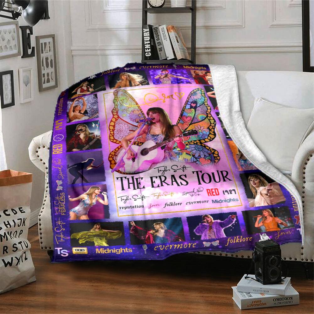 Taylor Print Flannel Blanket High Quality Warm Comfortable Cover for All Seasons Perfect for Gifts Home Decor
