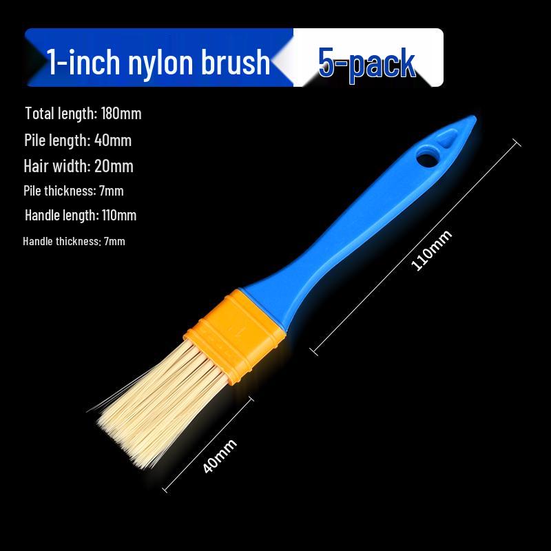Nylon Bristle Cleaning and Painting Brush Set – Small, Hard, and Soft Bristles for Barbecue, Dust Removal, and Oil Painting