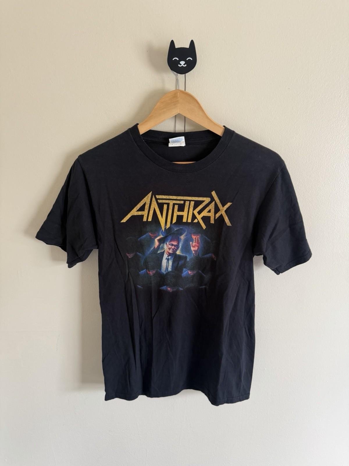 Vintage Anthrax Living Among The Dead Black Band T- Size Small Unisex T-Shirt L
