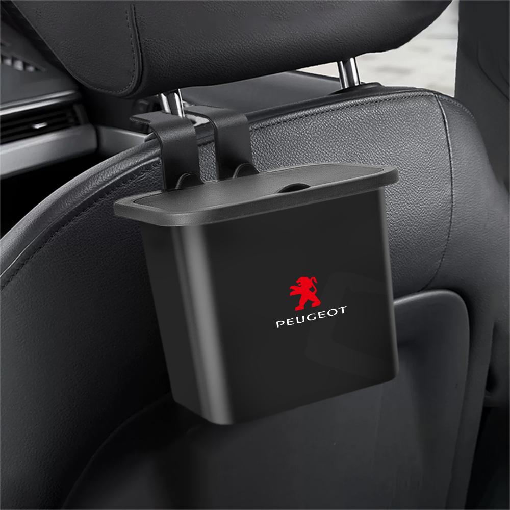 Car Trash Can Hanging Vehicle Garbage Organizor With Lid Auto Garbage Storage Box For Peugeot 208 4008 308 107 407 5008 106 205