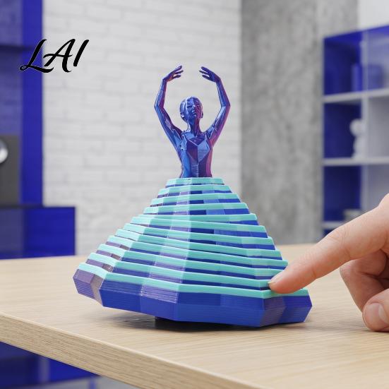 Stress Relief Fidget Toy Ballet Dancer Toy Spinning Ballerina Figurine 3D Printed Desk for Office Home Lovers Gift Anxiety Decor