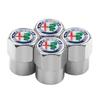 ZHA3 Car Wheel Tire Valve Caps Tyre Stem Caps Bolt-In For Alfa Romeo Giulia Stelvio Quadrifoglio Giulietta 156 159 147 Mito Tonale GT