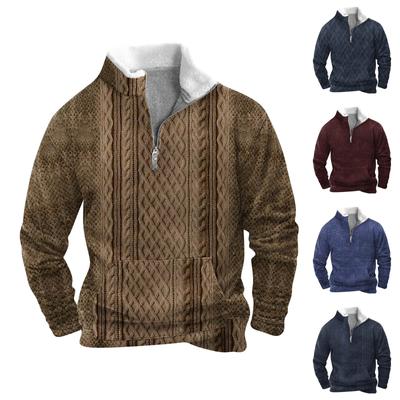 Spring And  Men's Standing Collar Sweatshirt Is Outdoor Casual Sweaters Tops