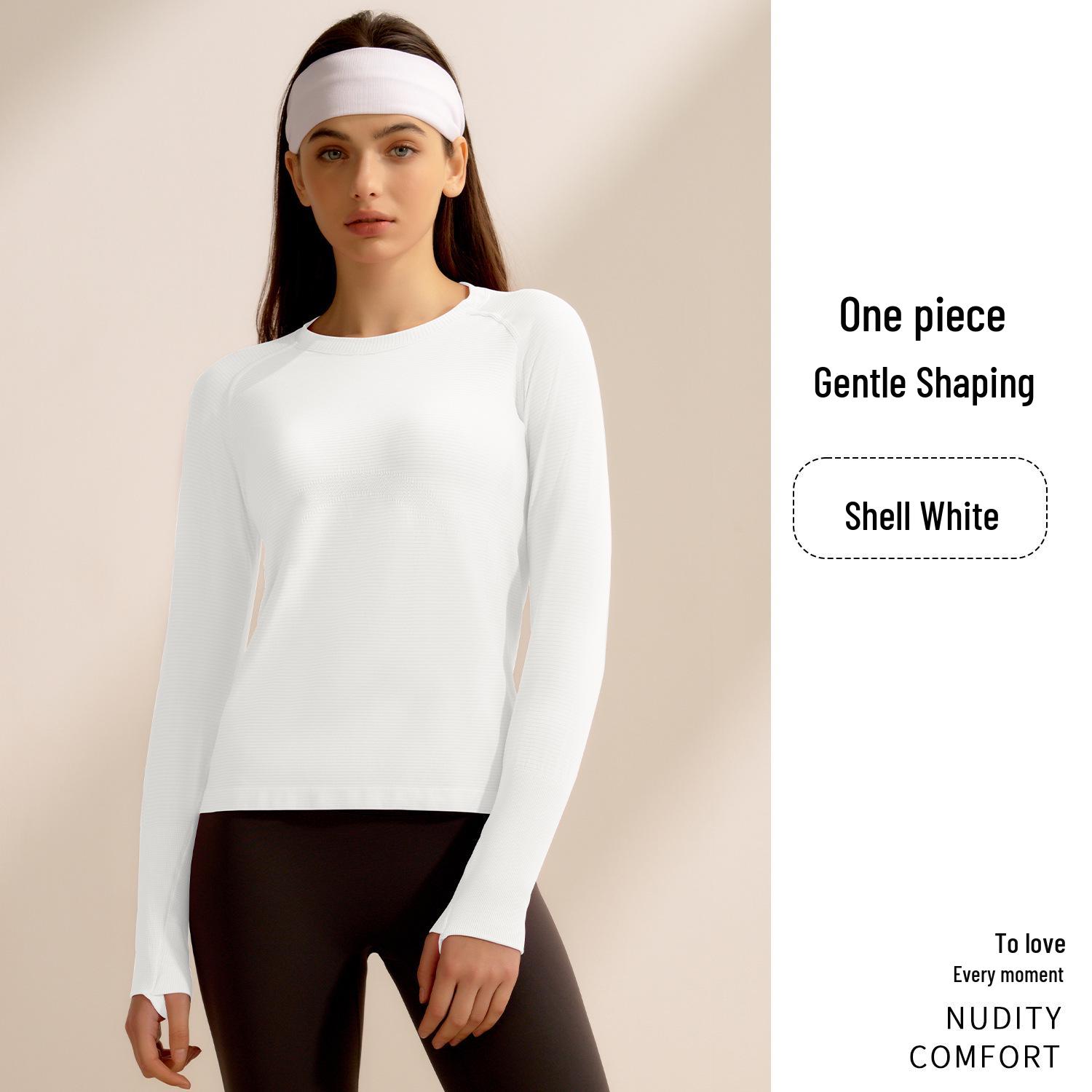 

Лето 2025 Женский спортивный топ с длинным рукавом для йоги, быстросохнущий, для пилатеса и бега XL