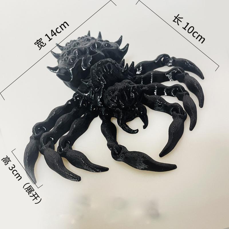 

Printed 3D Skeleton Spider Articulated Movable Ornament Crafts Simulation Animal Model Home Desktop Decorative Toys Children Toy