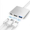 Portable USB Three-in-one Hub Type-c To HDTV Three-in-one Hub USB C To HDTV
