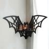 Festival Wood Spiderweb Shape Wall Mount Shelf for Halloween Decors Wall Floating Shelf Hanging Storage Rack for Party