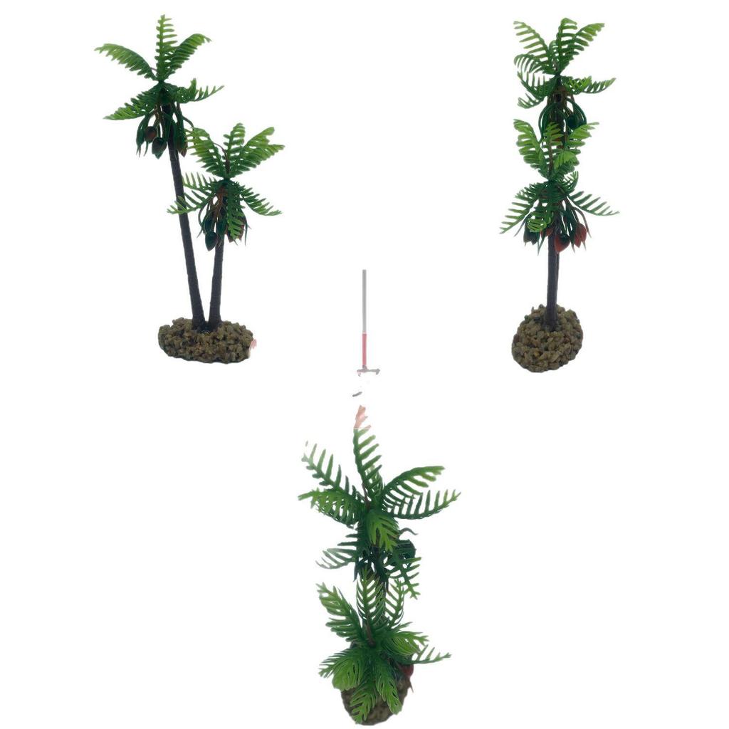 Kokospalme Aquarium Dekoration: Große, mittlere und kleine Aquariendekorationen für die Landschaftsgestaltung und Innendekoration.