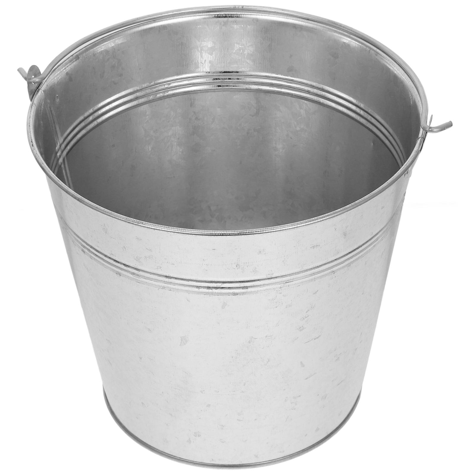 Прочное дно Мини-железное ведро с ручкой Металлическое ведерко Контейнеры для растений Ваза для хранения Бытовые ведра Маленькая серебряная жестяная банка для цветов серебряный