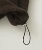 Seteo (W) Crop Half Neck Fleece Knit Zip-Up Brown